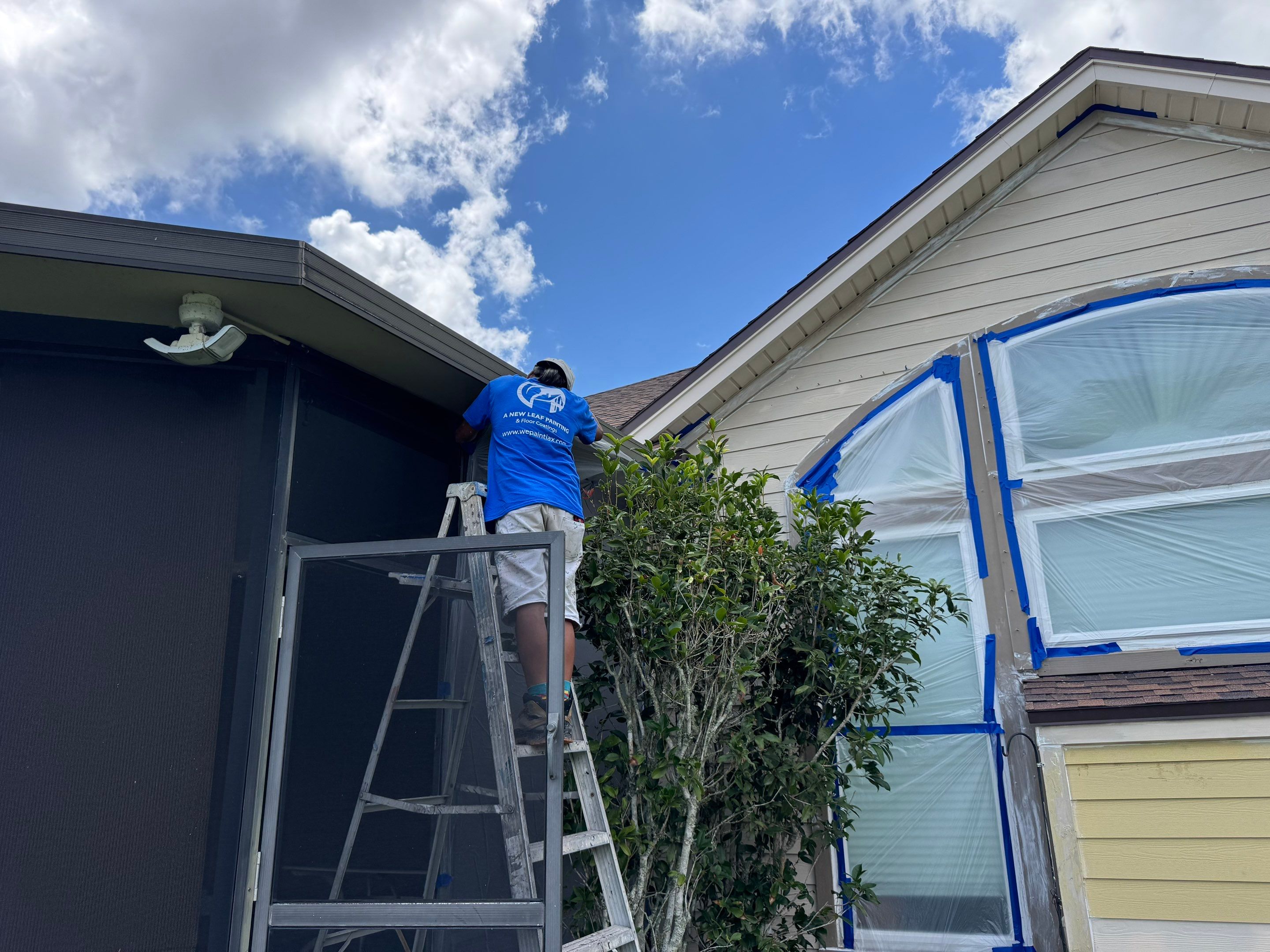 James Hardie Siding Painting in St. Johns FL with Emerald Rain Refresh by A New Leaf Painting, LLC