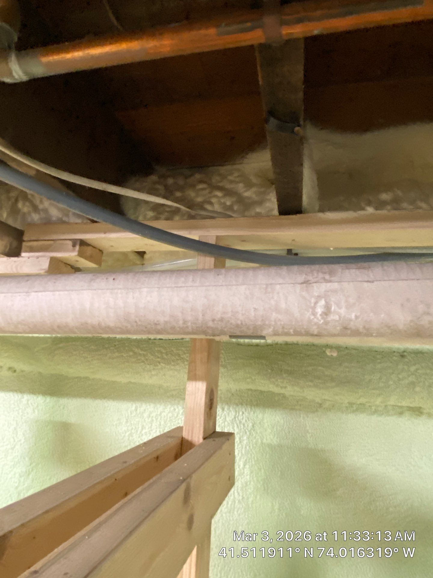 Attic Insulation using open cell spray foam by NYS Foam & Energy