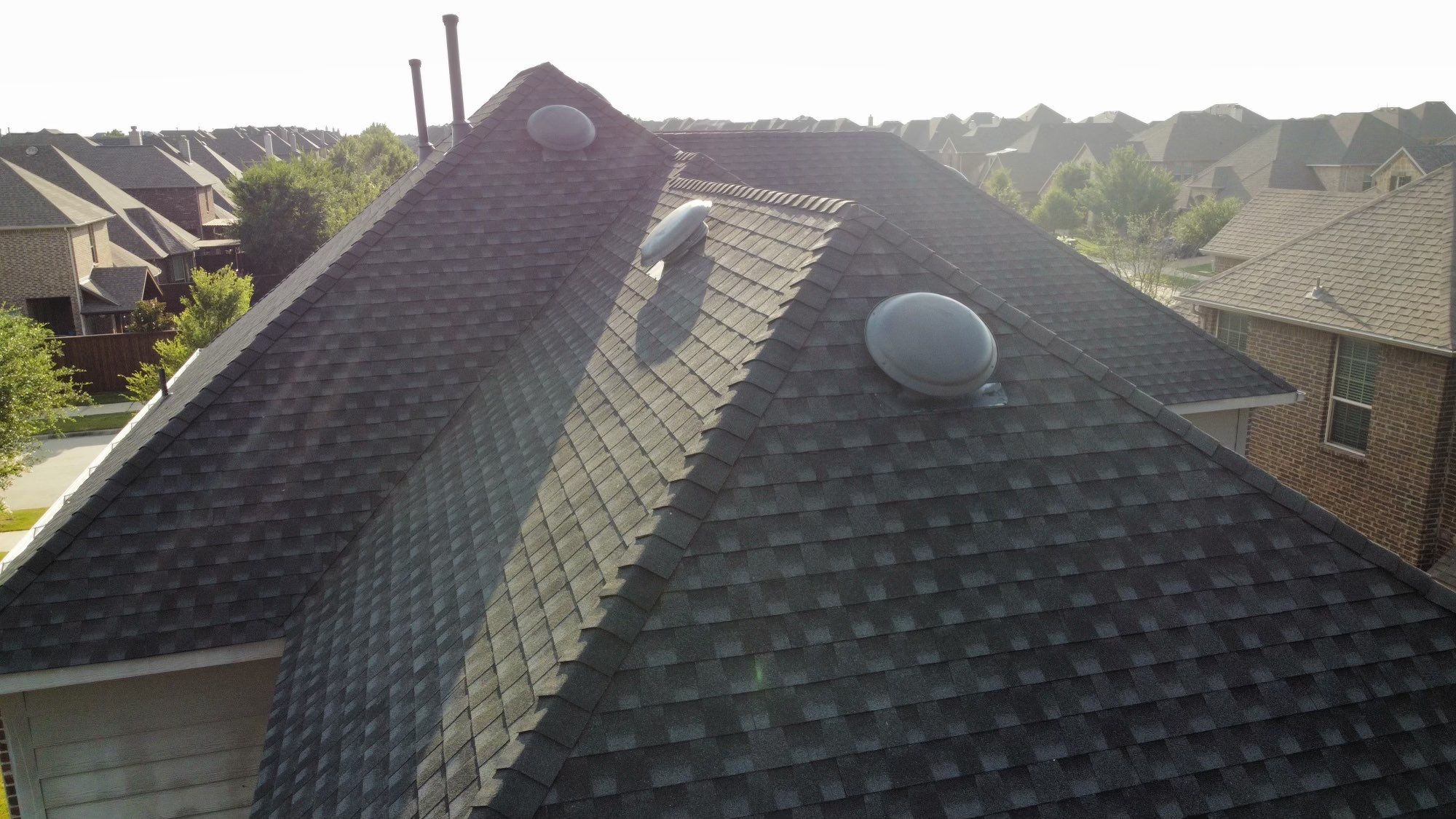 Residential Roofing Installation using GAF Timberline HDZ Charcoal by OneSource Roofing and Restoration