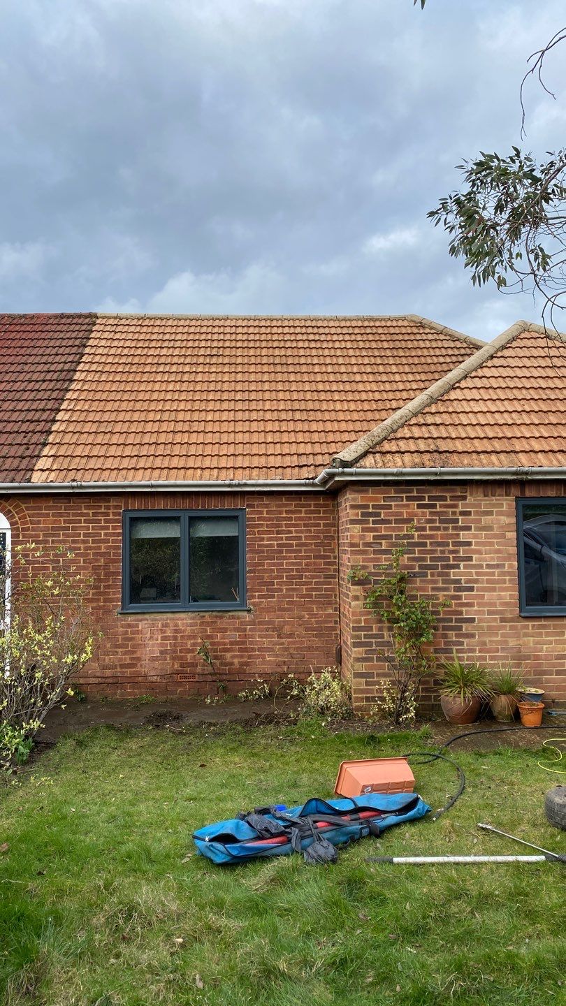Roof Clean - Moss Removal using Mosmatic FSC and Biocide by Ges Exterior Cleaning ltd