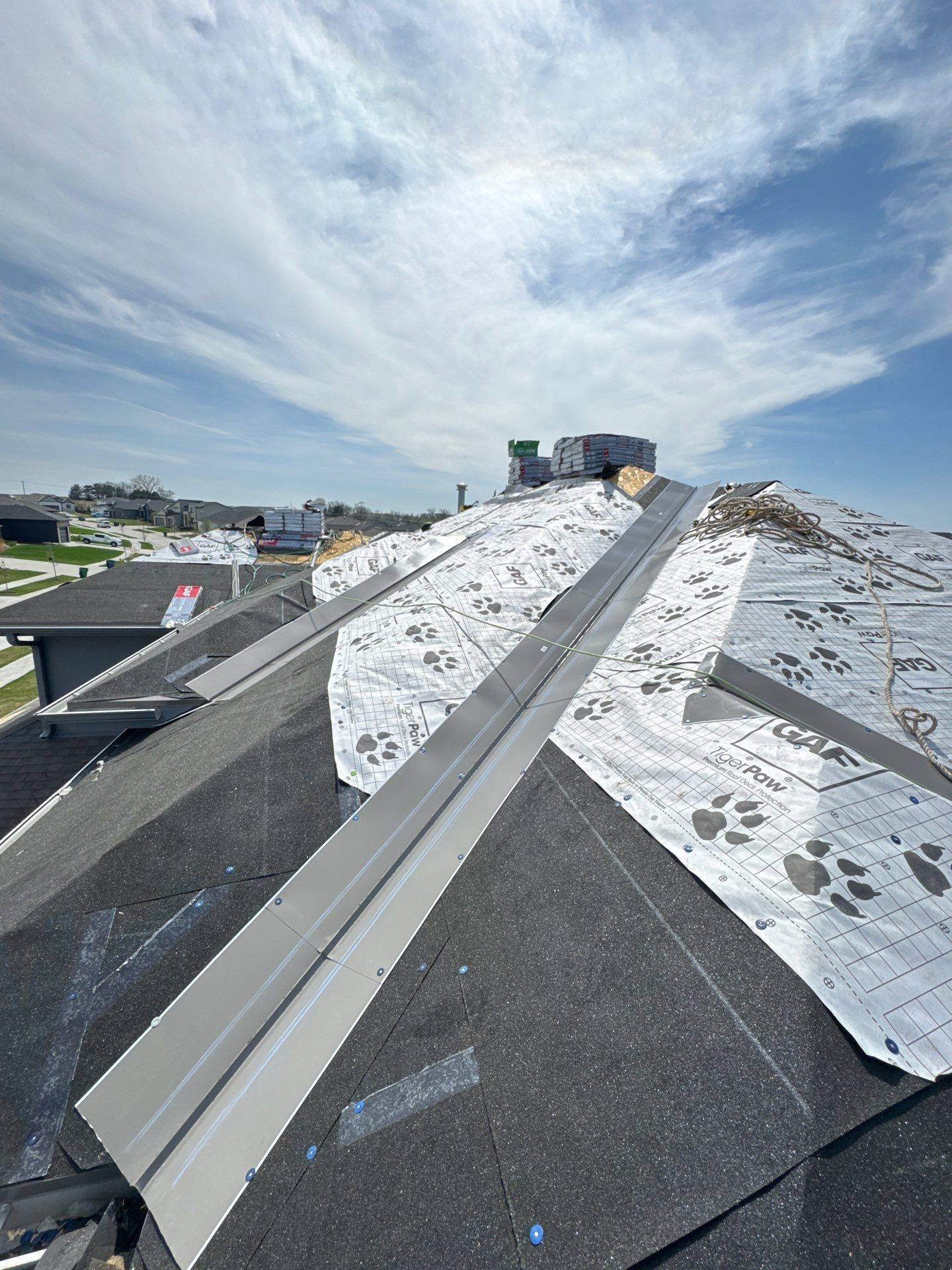 Residential Roof Restoration and Interior Ceiling Leak Repair in Omaha by Crows Roofing LLC