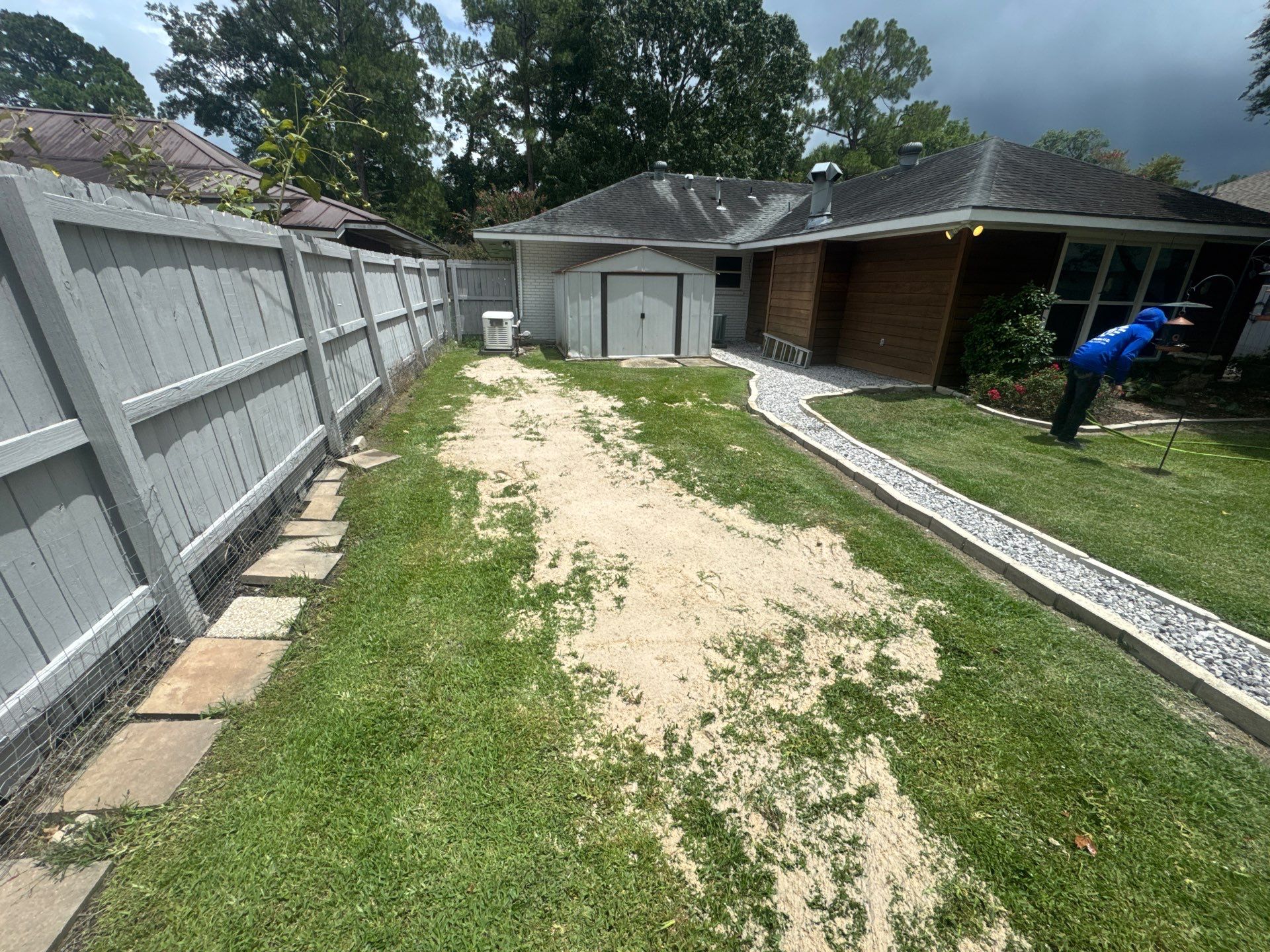 LANDSCAPE SERVICES: PUMP SAND LEVELING using PUMP SAND by CutScape, LLC.