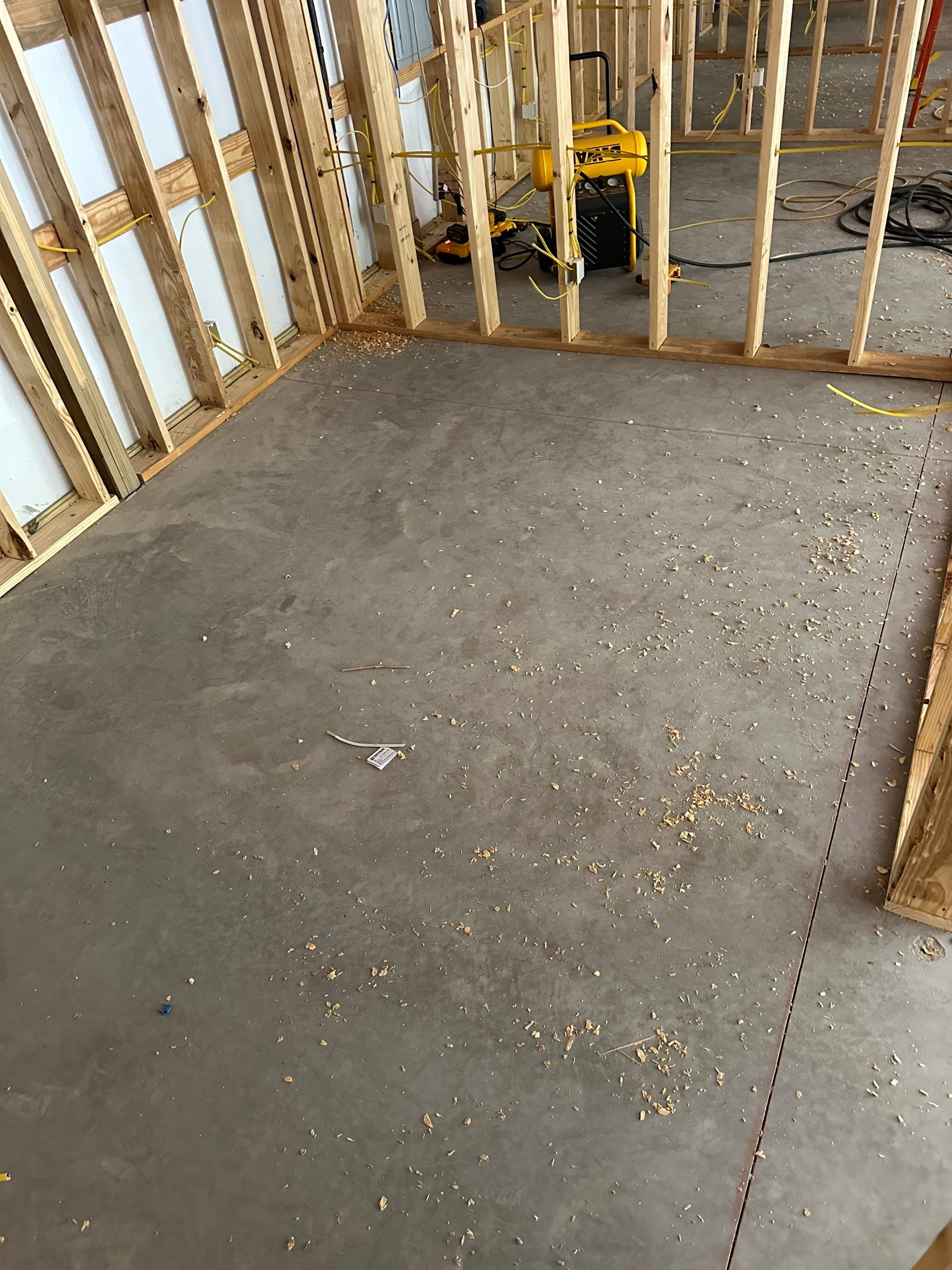 Custom Flake Floor and Company Logo by Endure Concrete Coatings