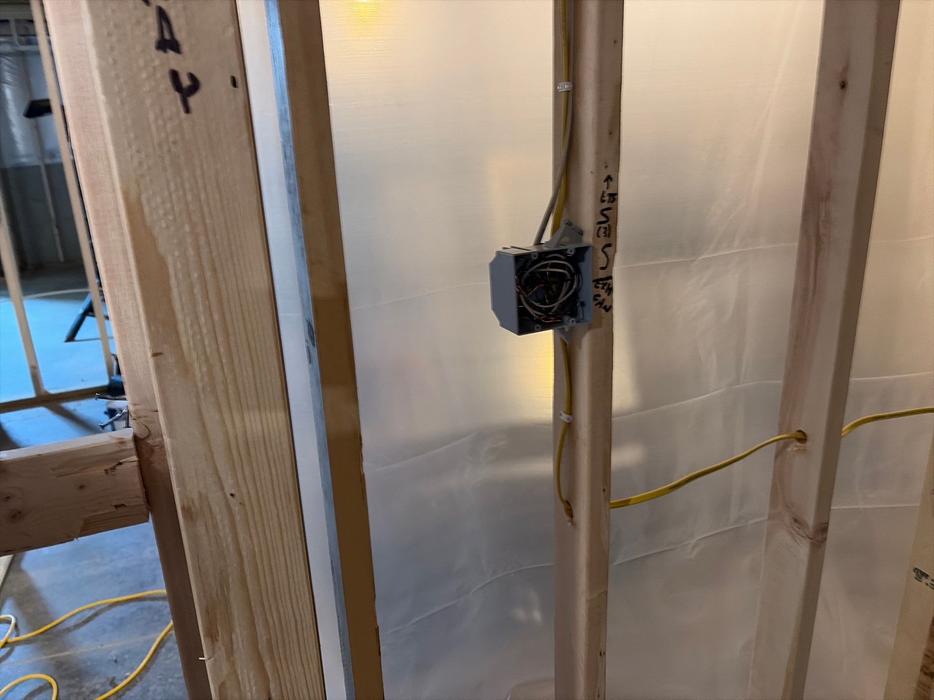 Comprehensive Electrical Rough-In and Data Networking for Washington Township Basement by Techkinect
