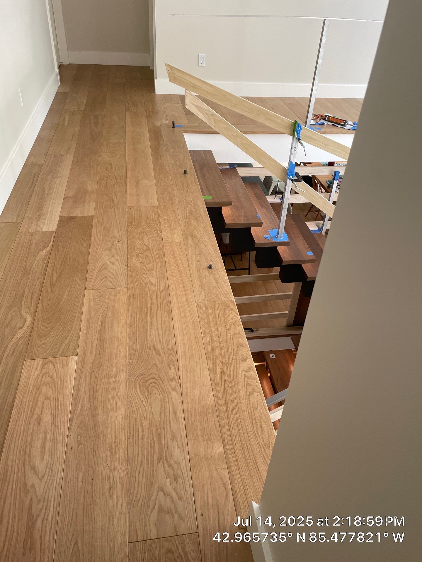 Engineered European White Oak with Matching Custom Stair Nose by RTBaldwin Hardwood Floors
