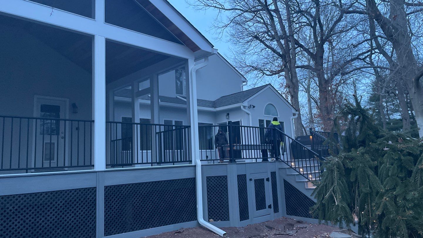 New Deck with Porch In Marlboro by deck guardian