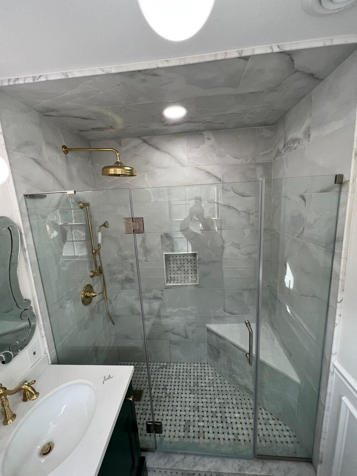 Bathroom Remodel using Tile by Home Concepts Construction