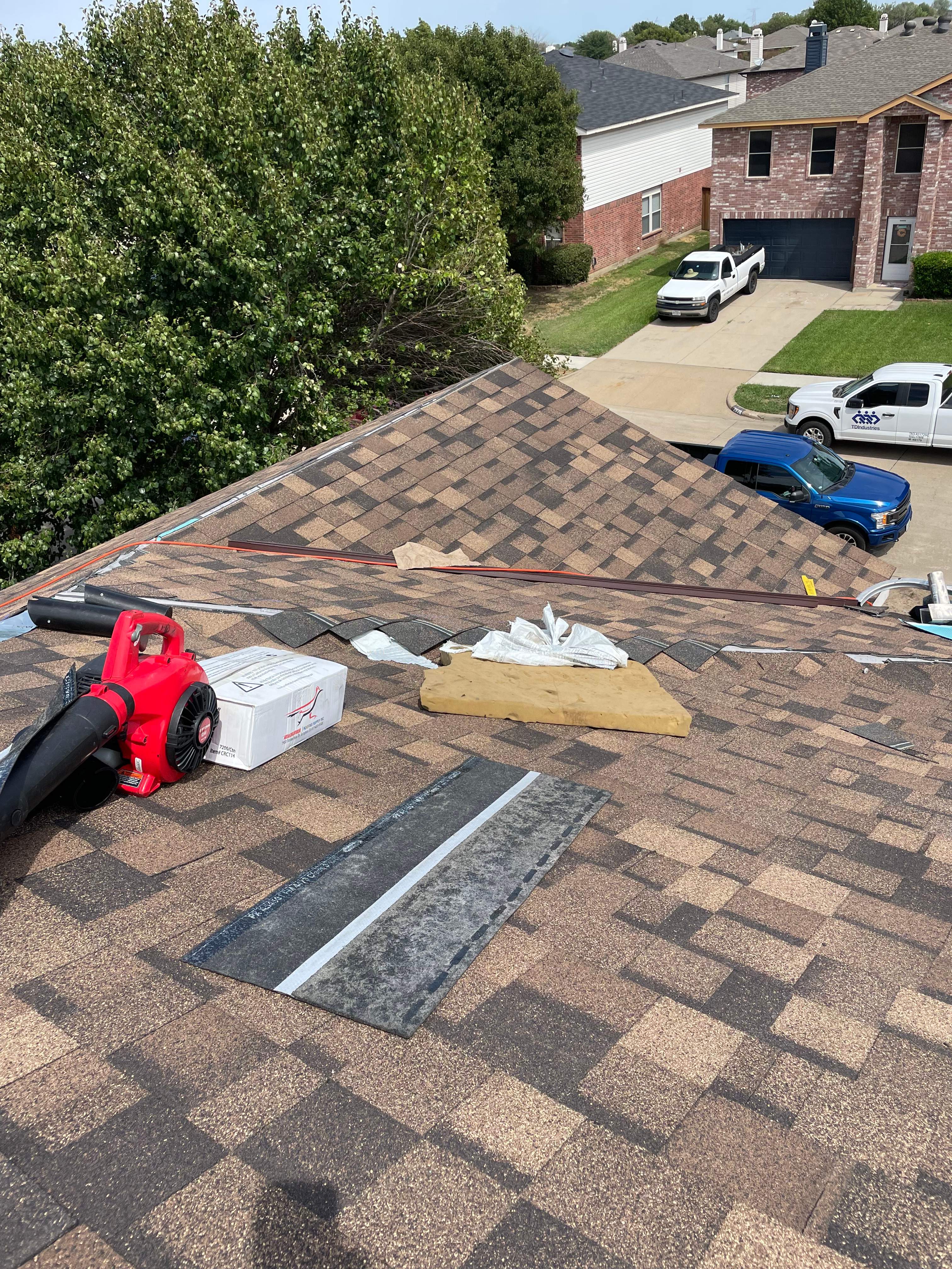 Full Roof Replacement, Chimney Rebuild and Interior Damage Replacement by First United Roofing & Construction