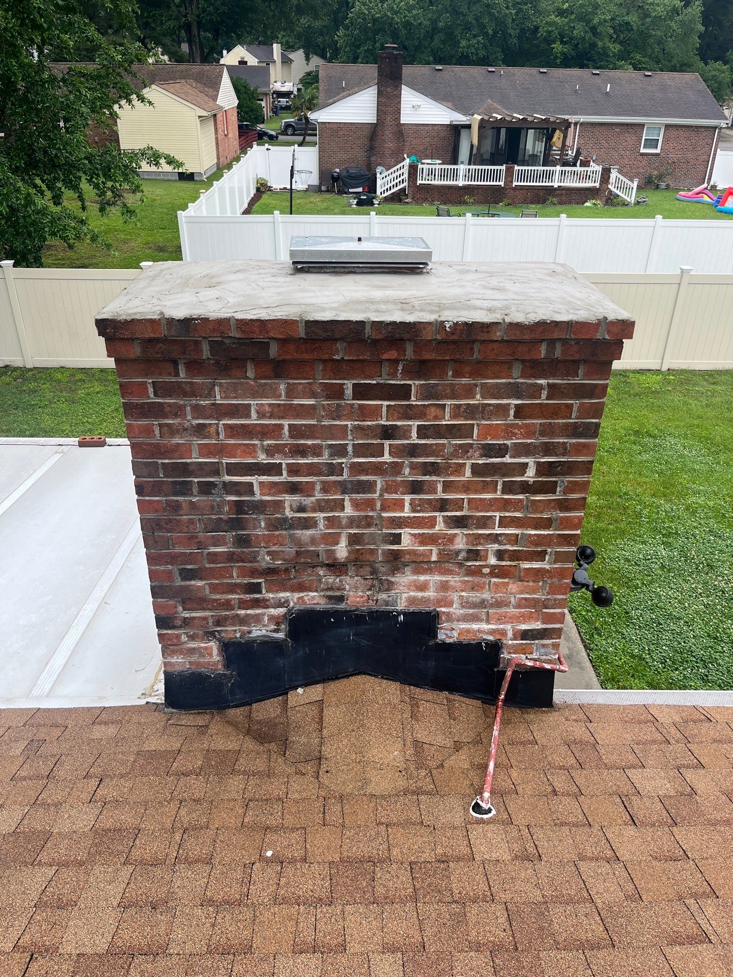 Chimney Relining, Masonry Repair, and Flashing Replacement in Chesapeake, VA by Premier Chimney and Roofing
