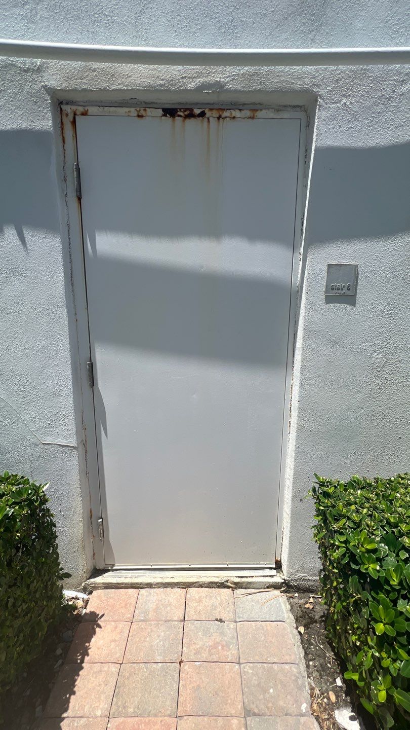 Commercial Stairwell Door Replacement & Hollow Metal Door Retrofit – Pompano Beach High-Rise by The Door Doctor of South Florida, Inc.