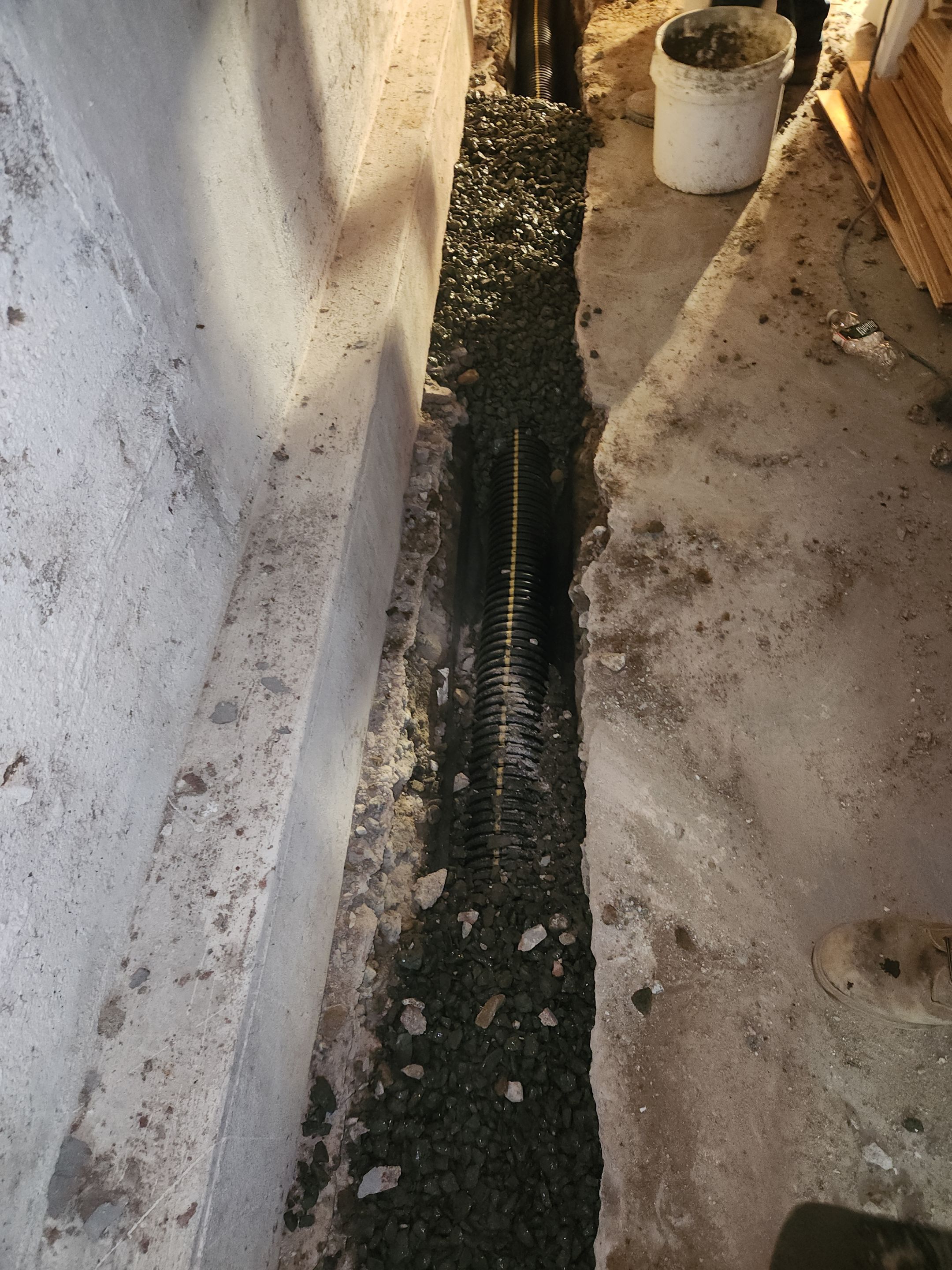 Interior French Drain & Mold Remediation in Mt Tabor NJ by Pure Service Pro, LLC 