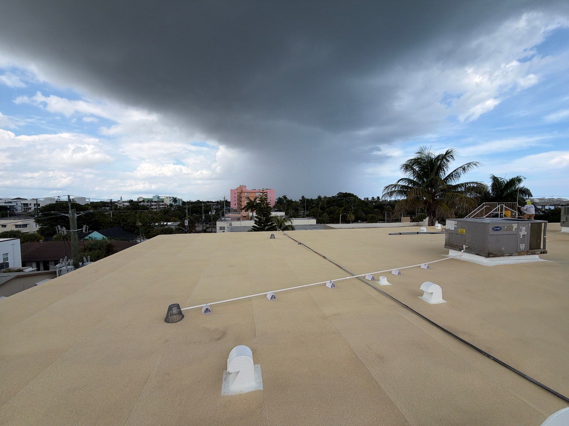 Commercial Roof Restoration for Lake Worth Beach Flat Roof Project by Roof King LLC
