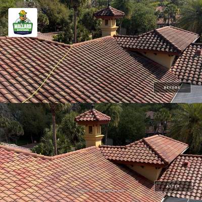 Barrel Tile Roof Cleaning