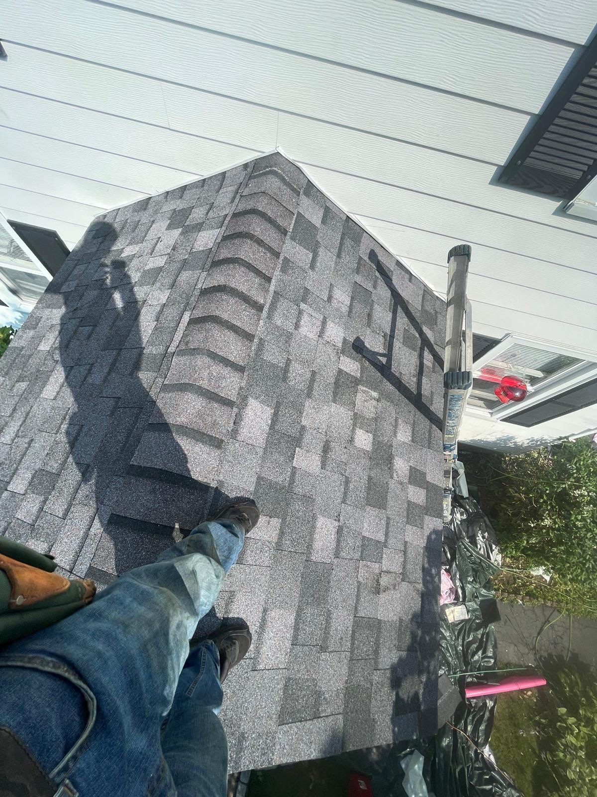 Commercial Roofing Installation using Owens Corning TruDefinition  Midnight Plum by A Plus Exterior