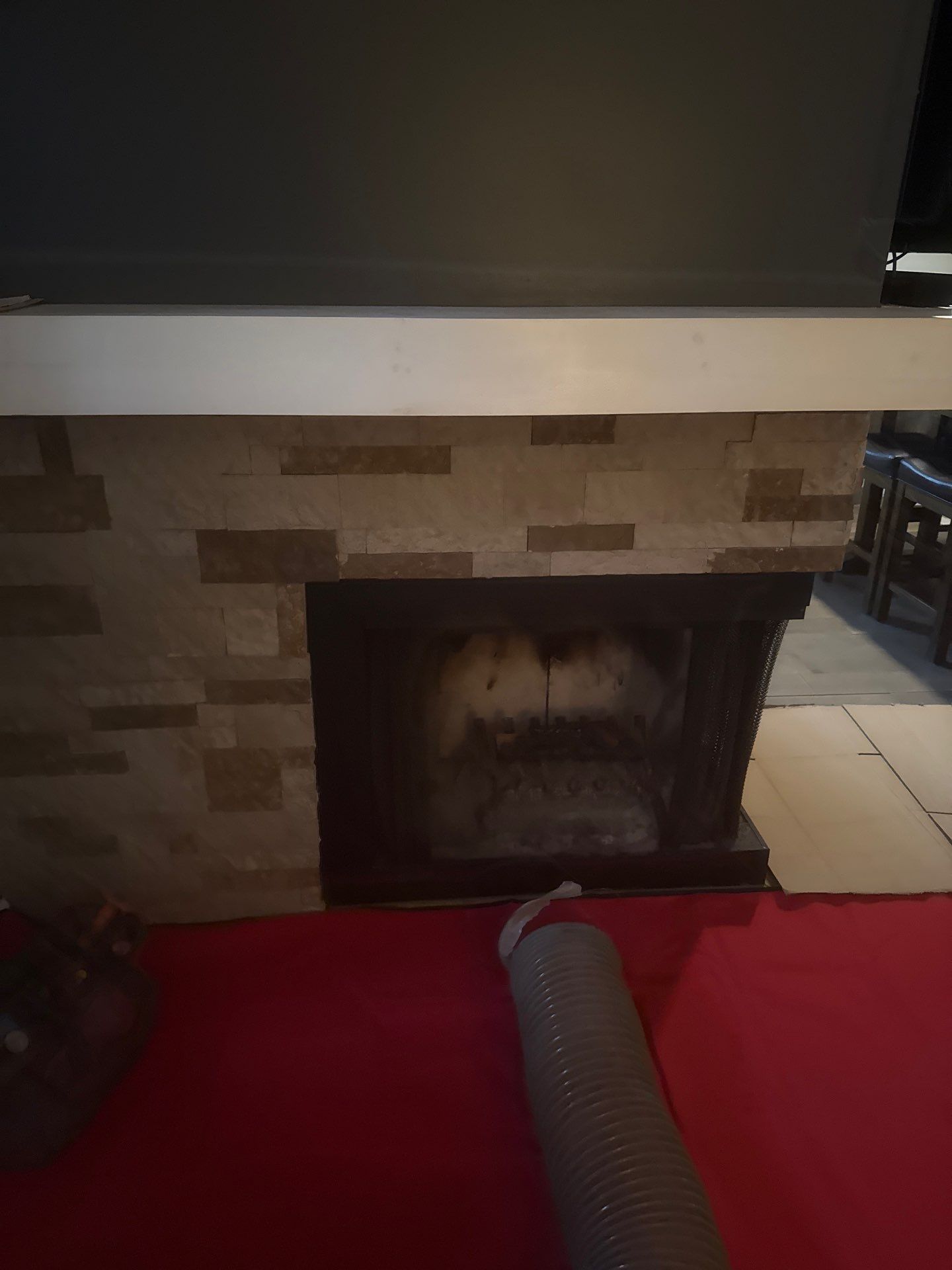 New Gas Fireplace  by Neighborhood Chimney Services 