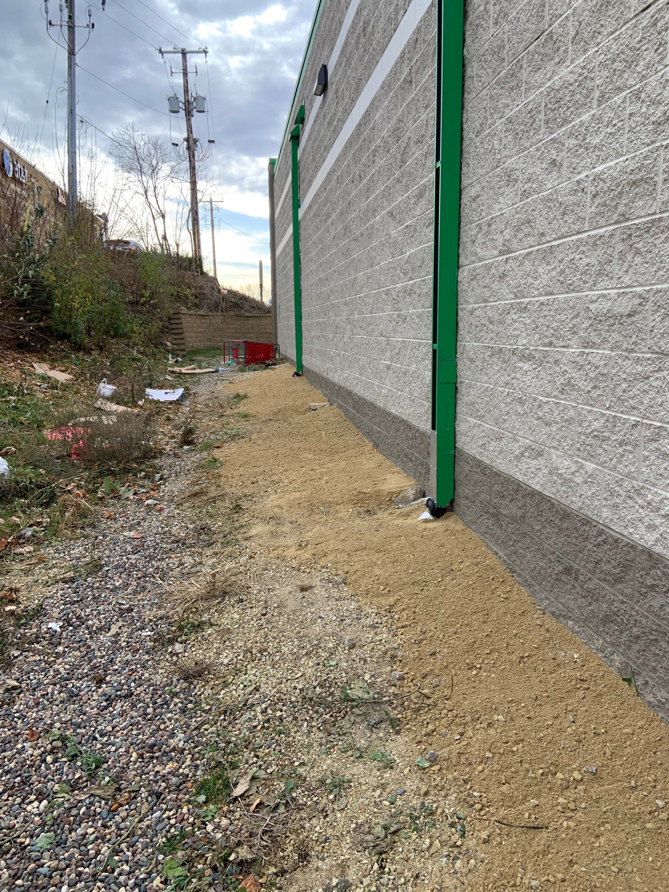 French Drain Installation – Fridley Dollar Tree by Waterproofing Northeast