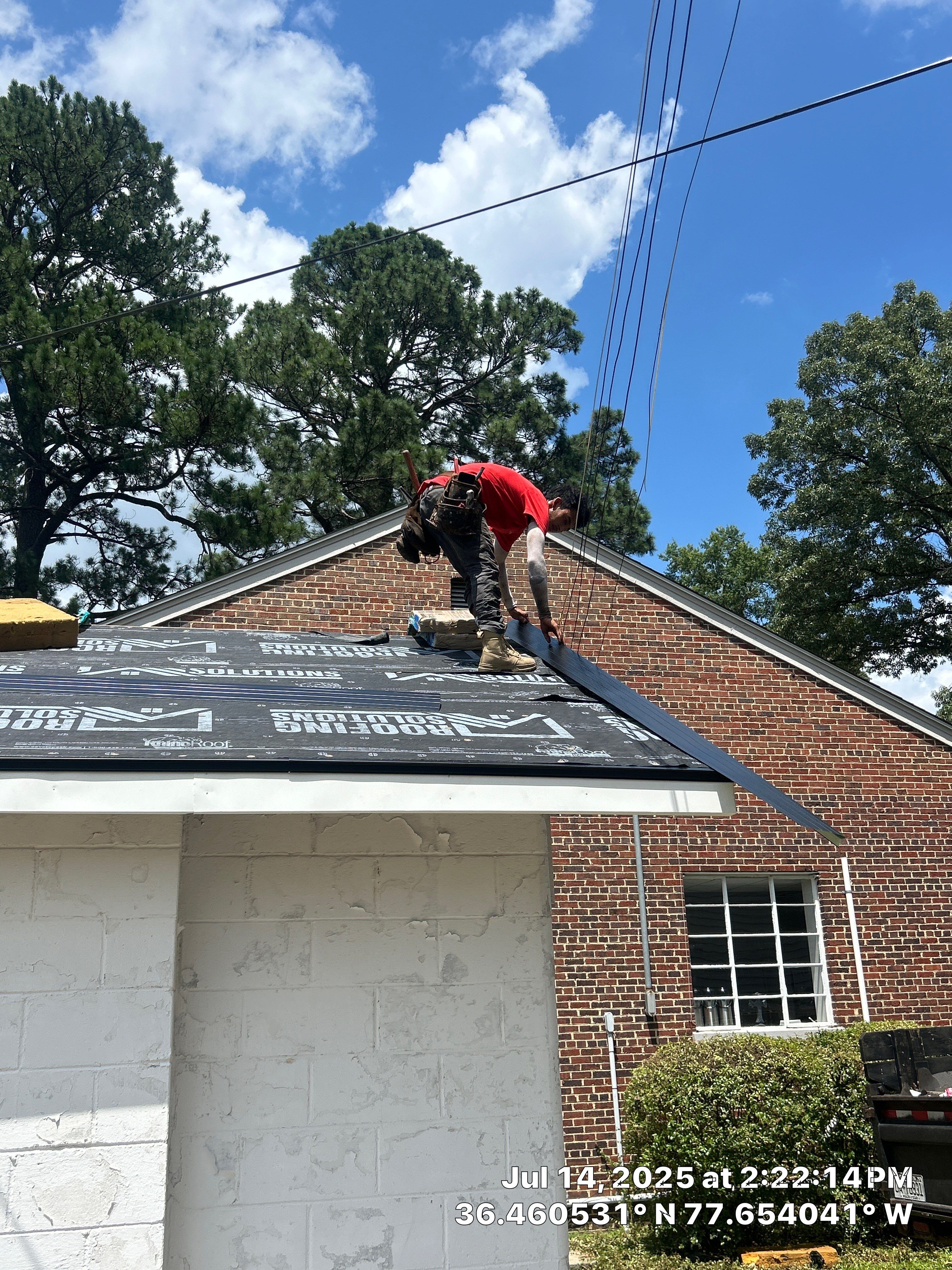 Project in Roanoke Rapids by Roofing Solutions