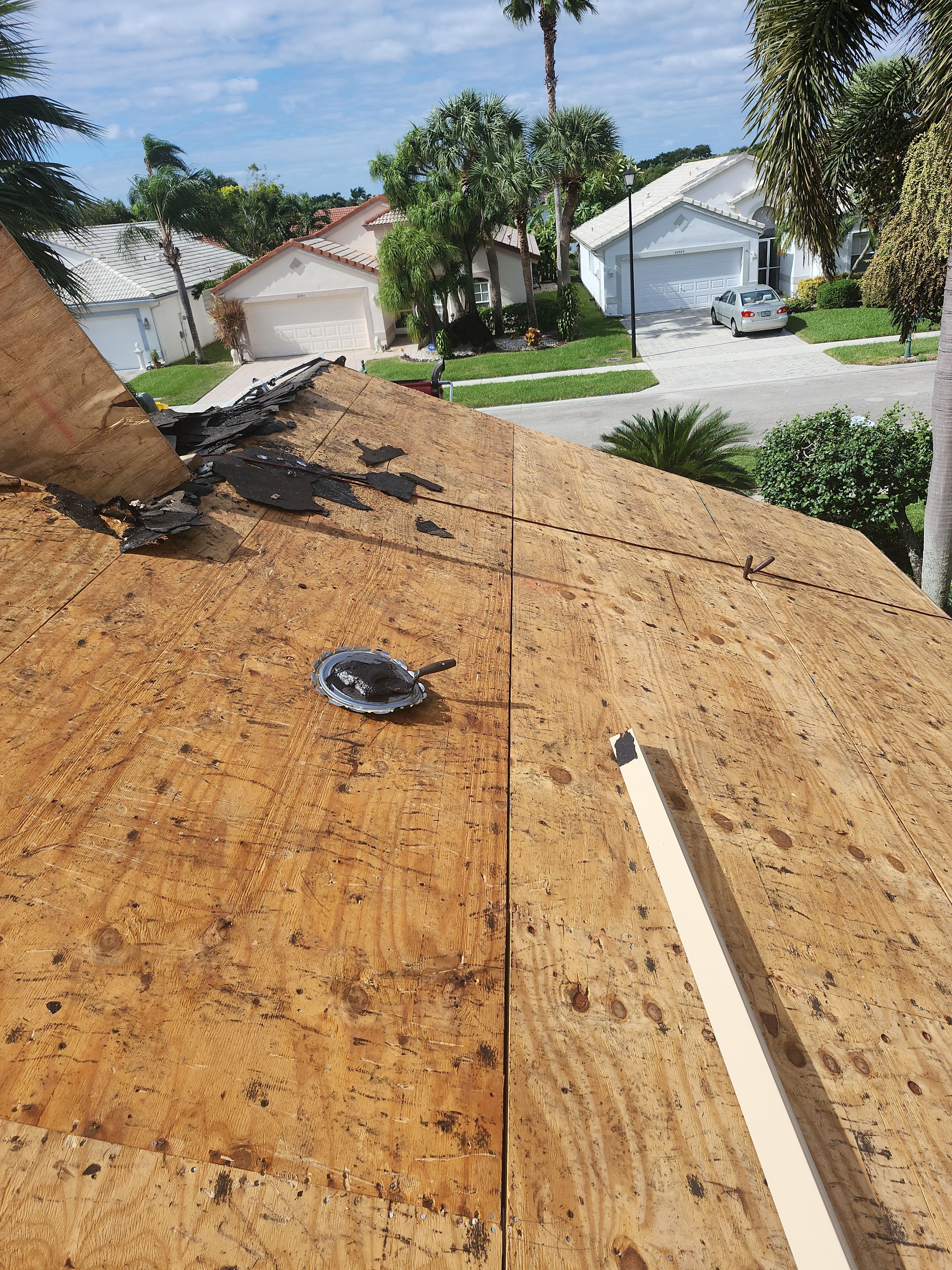 Concrete Tile Roof Replacement and Wood Decking Repair in Boca Raton by Aastro Roofing