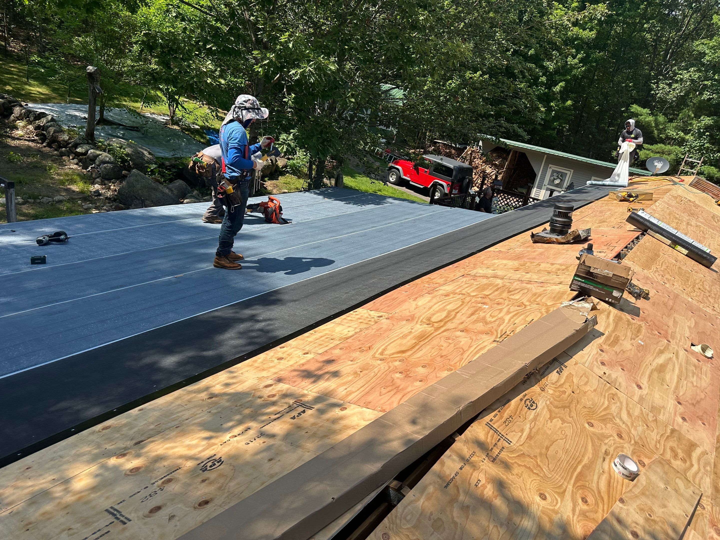Milton, NH β Green Asphalt Shingle & Rolled Roofing Installation by Tall pine roofing