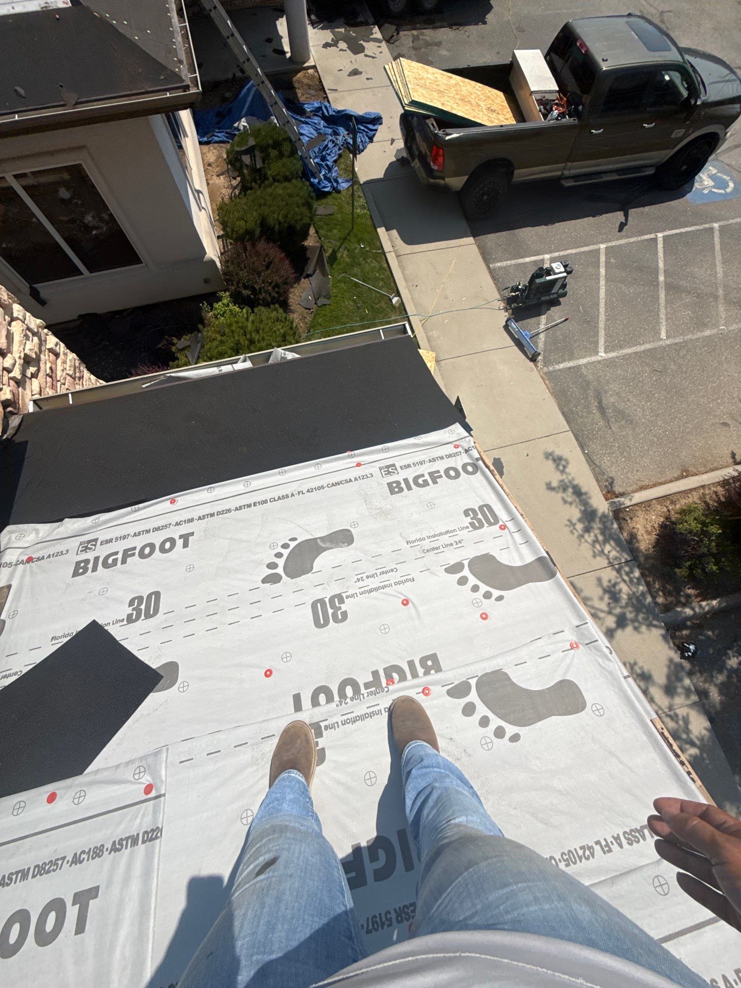 Boise Commercial Roof Replacement with Brown Architectural Shingles by Olive Roofing