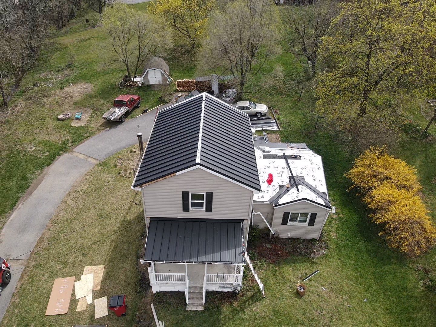 Residential Roofing Installation using Texture Standing Seam by Teflon Roofing
