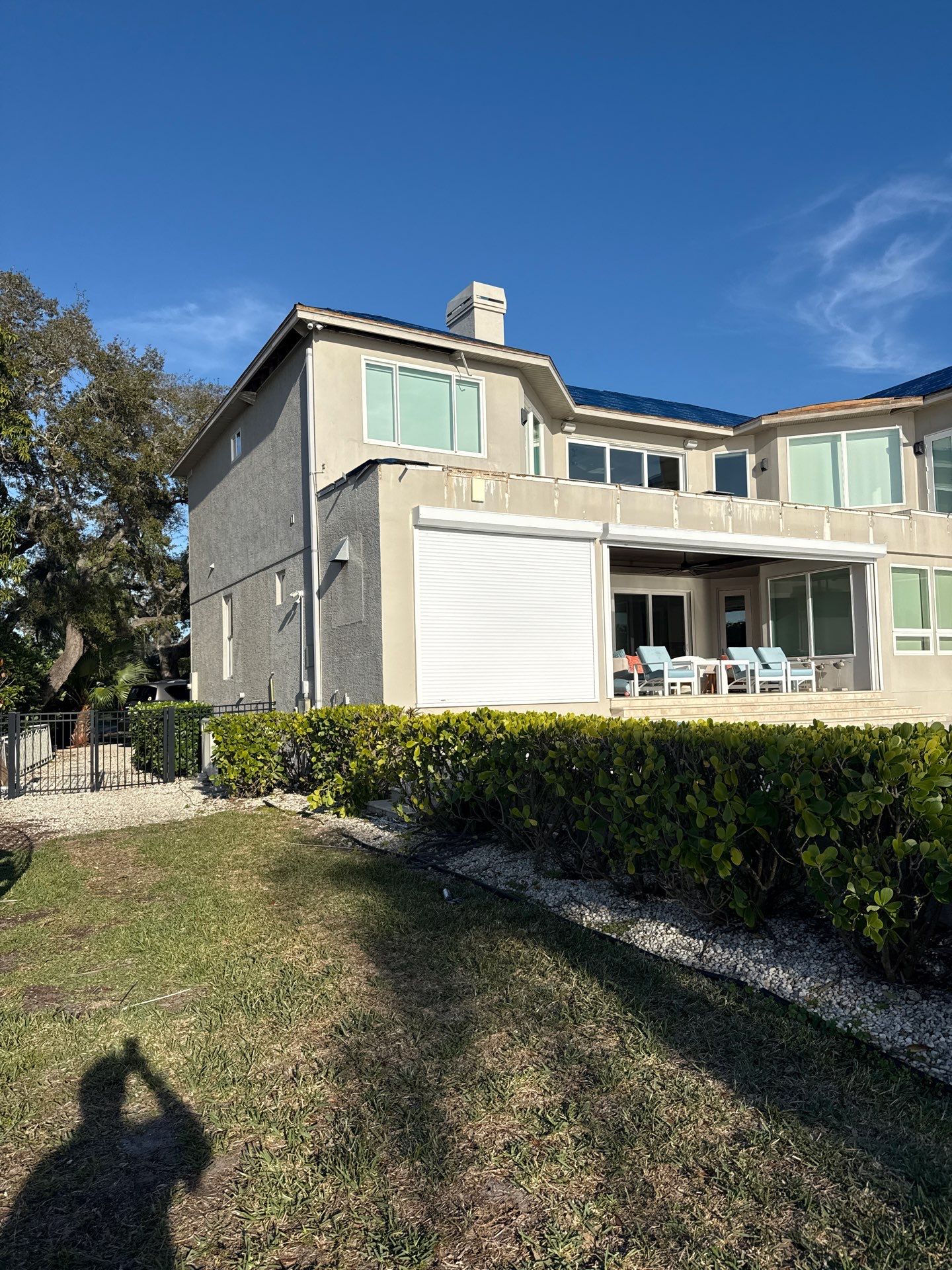 Soffit and Fascia Installation and black seamless gutters in Sarasota FL by Gutter Professors