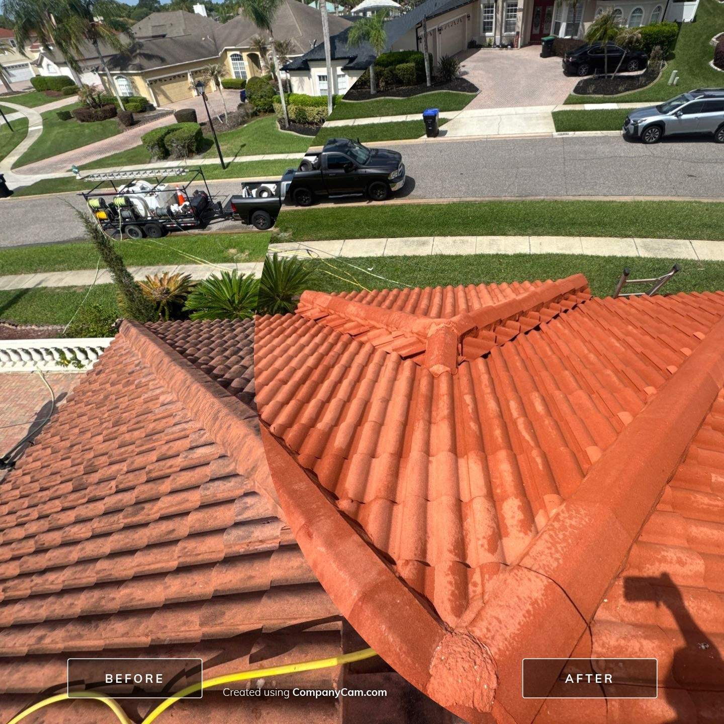 Barrel Tile Roof Cleaning by Mallard Systems