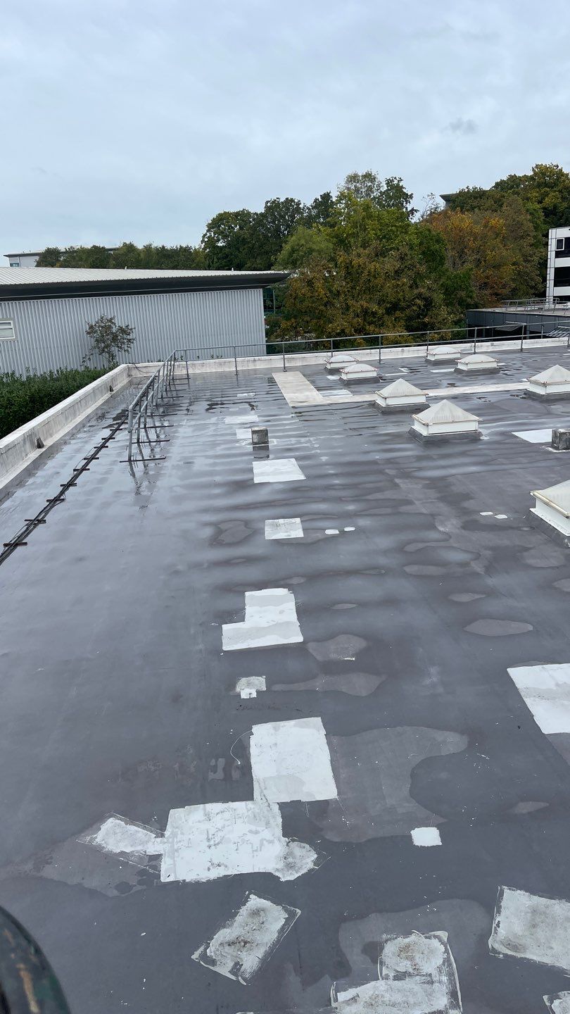 EPDM (rubber) Roof Cleaning using Honda 15lpm Low Pressure Washing Machine by Ges Exterior Cleaning ltd