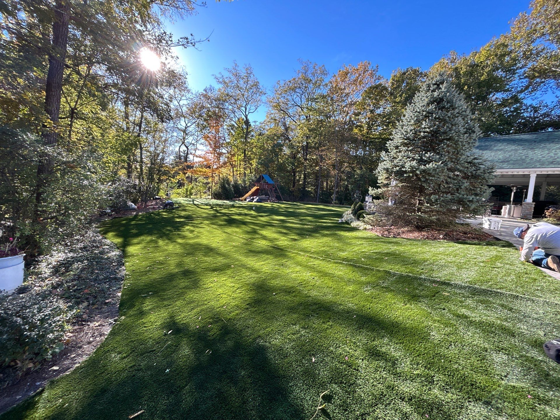 Custom Synthetic Backyard Dream in Cincinnati by Southwest Greens Midwest