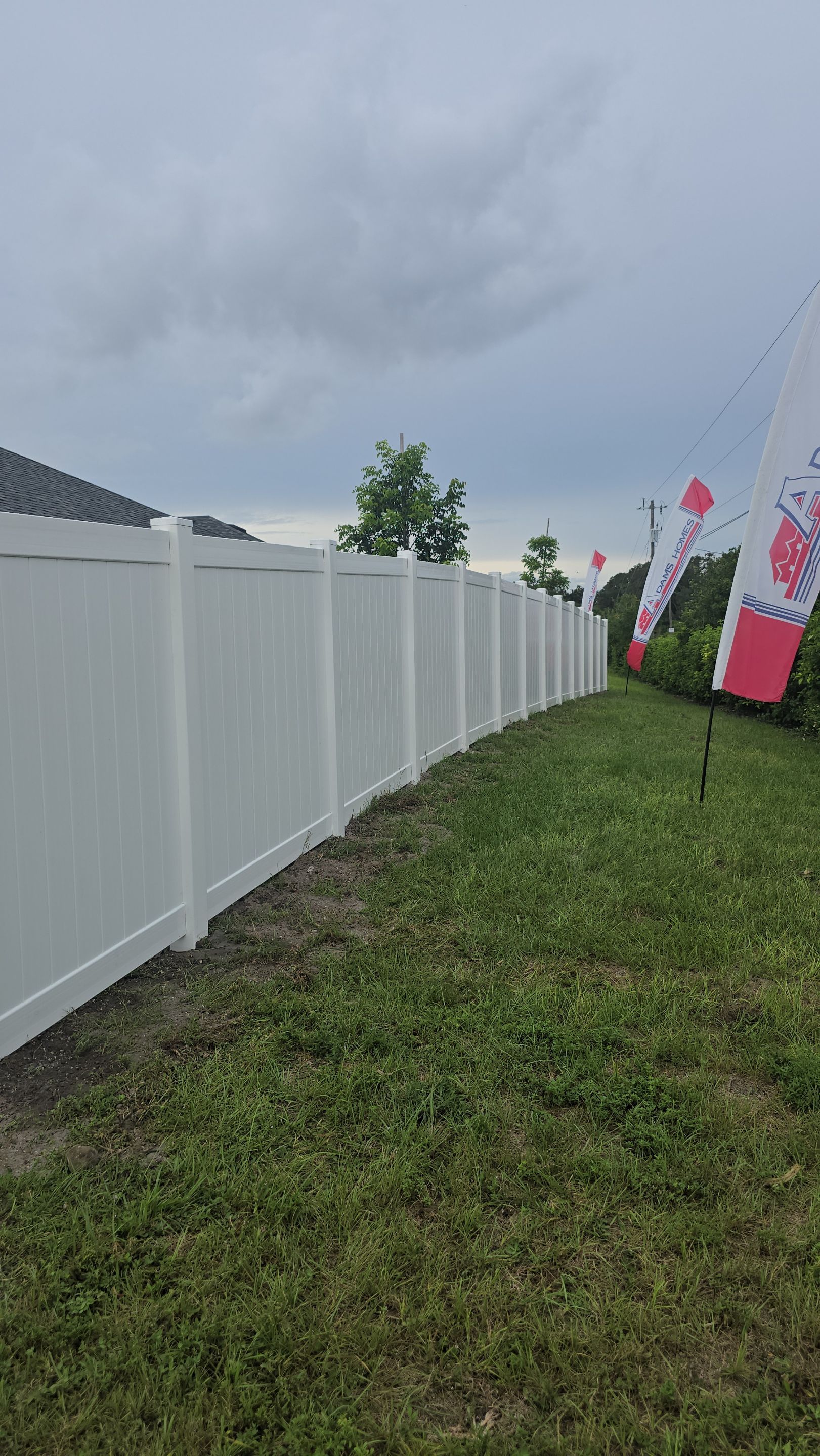 White Vinyl Privacy Fence Installation for North Port Residence by True Fence LLC