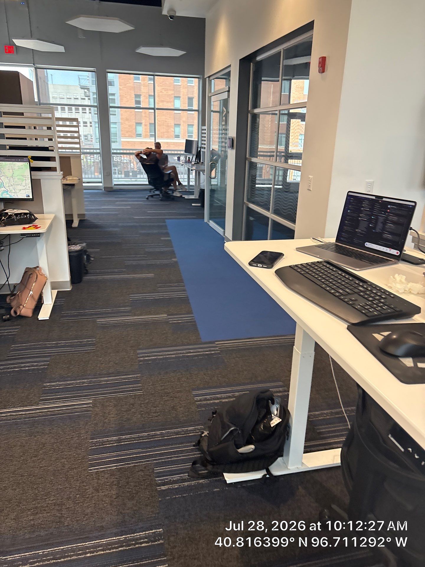 Modern Commercial Office Workstation and Acoustic Ceiling Installation by CompanyCam Sales Demo