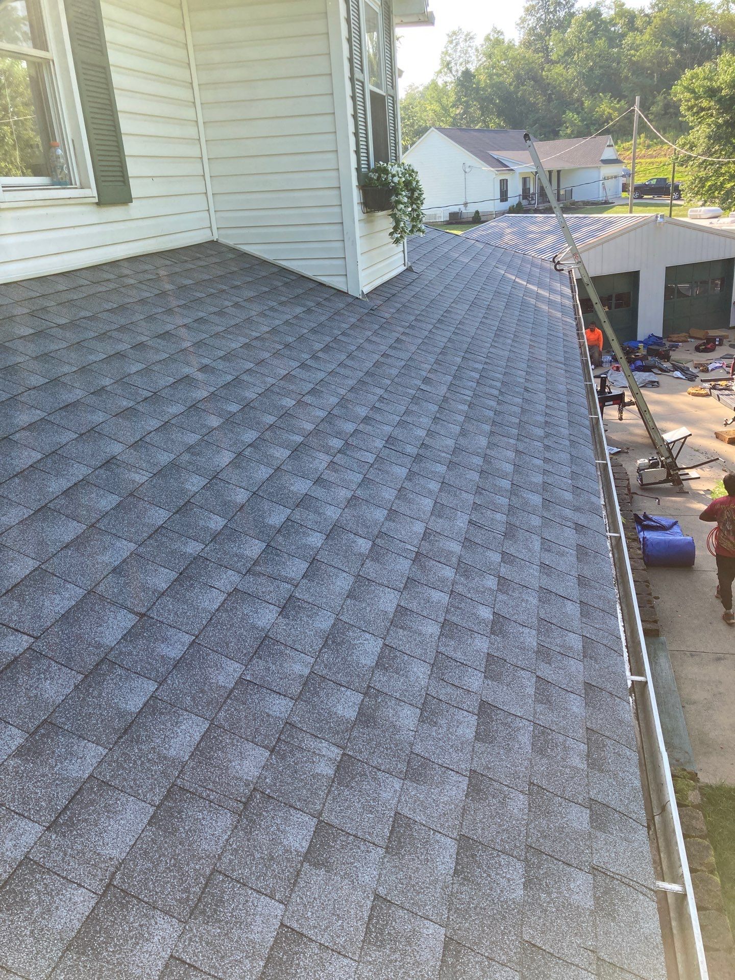 Residential Roofing Installation using GAF Timberline HDZ Oyster Grey by Rainstoppers Roofing
