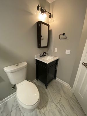 tile installation shower walls and bathroom floor 