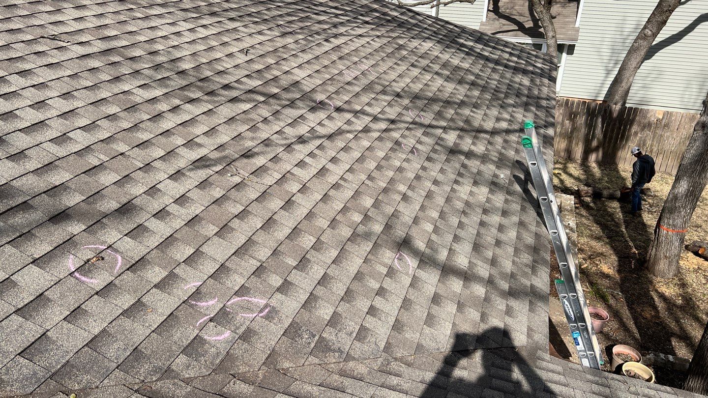 Winter storm 2023 with tree damage by Oakwood Roofing and Construction, LLC