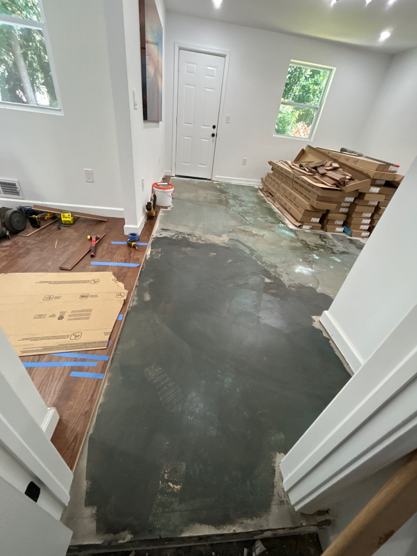 Replaced LVP with timeless solid oak by Footprints Floors of East Atlanta