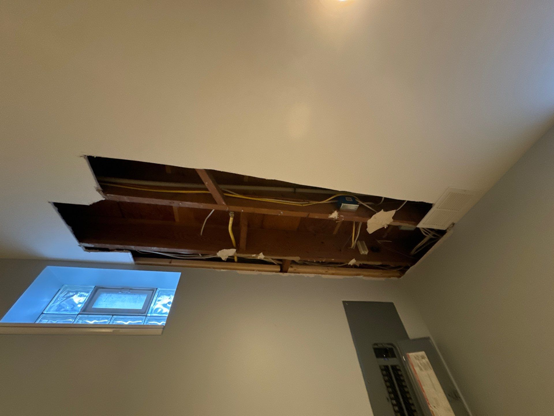 Interior painting, baseboard repair, and drywall install by Gordon Painting