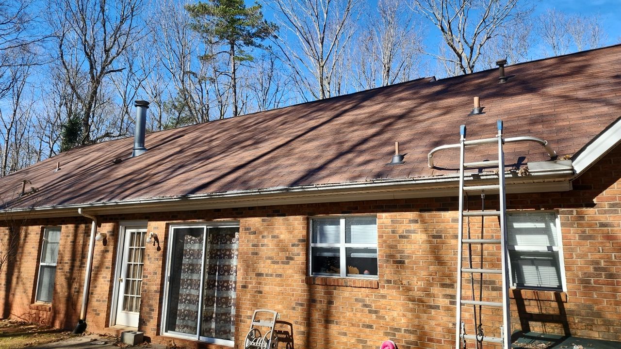 Gutter and Roof cleaning using cleaner by G&H Home Tech Pros LLC