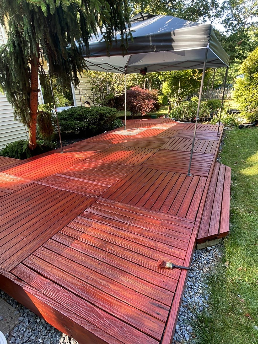 Deck Refinishing Using Powerwasher by A1 NERDY HOMES LLC