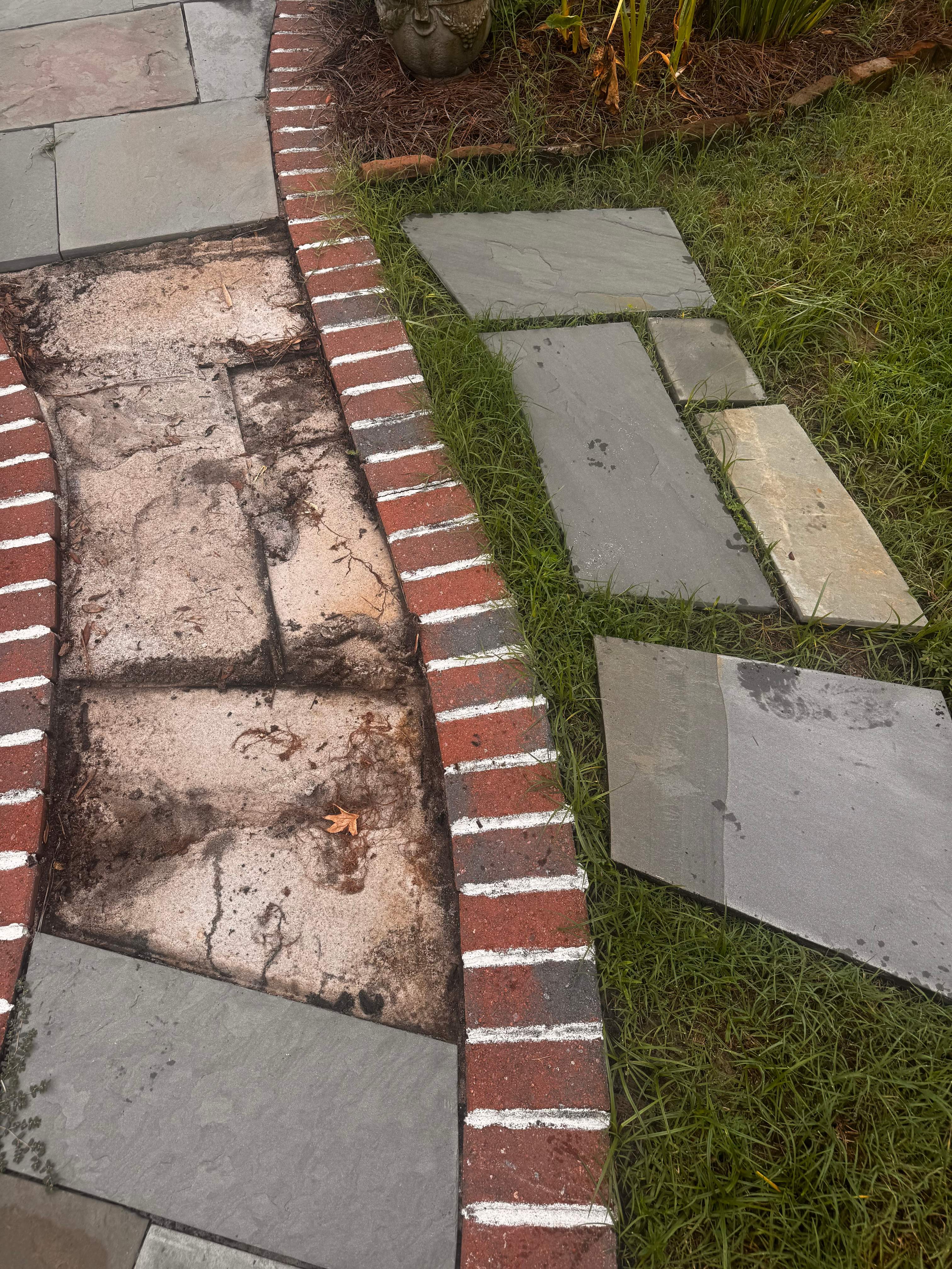 Custom Flagstone and Brick Paver Walkway Installation in Mount Pleasant by Lowcountry Scapes, LLC