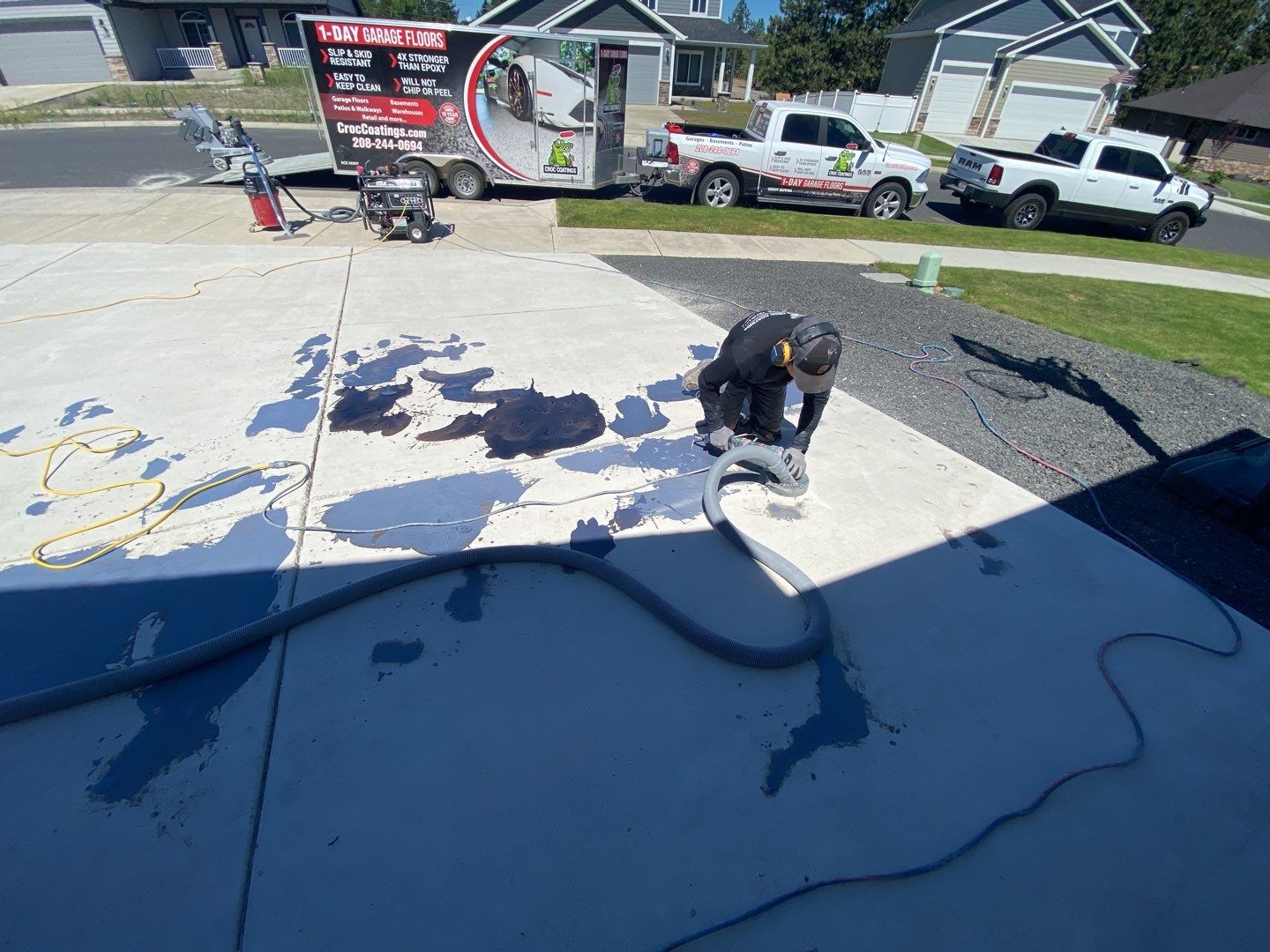 Driveway using Greystone 1/8" by Croc Coatings, LLC