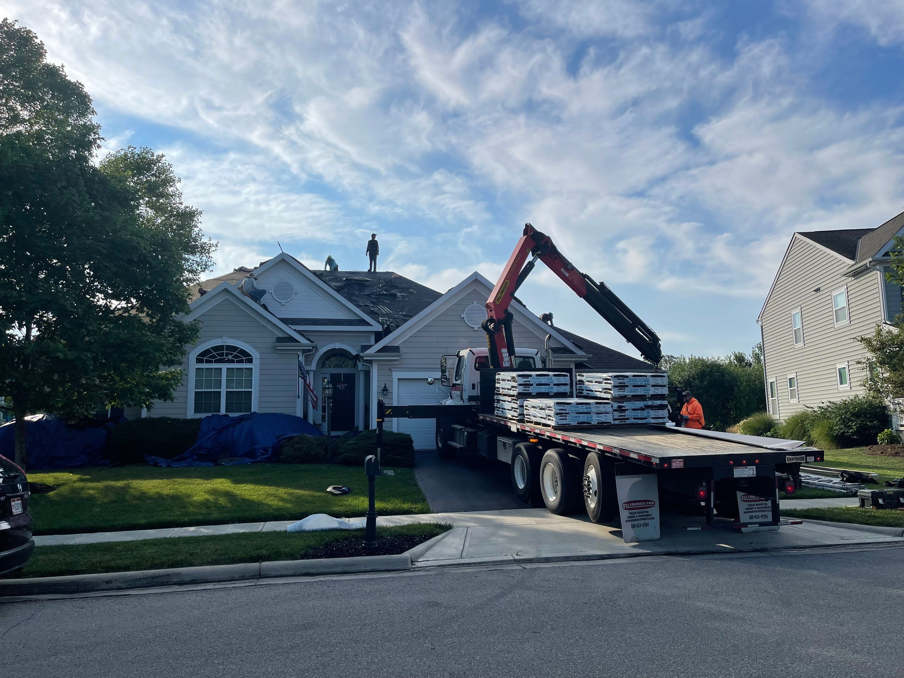 Residential Roofing Installation using IKO dimensional shingles by SOS Home Ohio 
