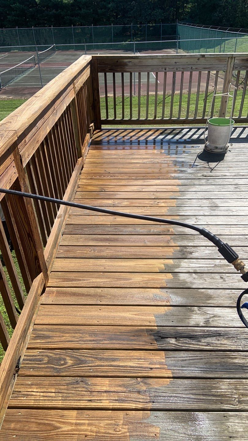 Deck Refinishing using Powerwasher by A1 NERDY HOMES LLC