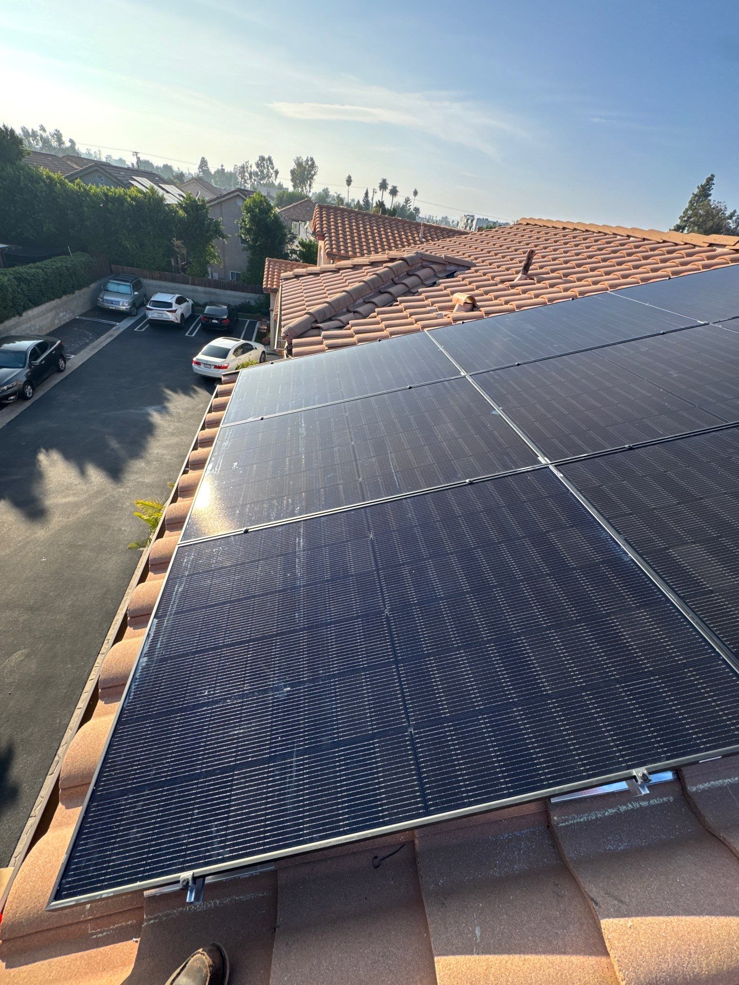 Nine-Panel Solar Power System Installation in Los Angeles by AWS Solar