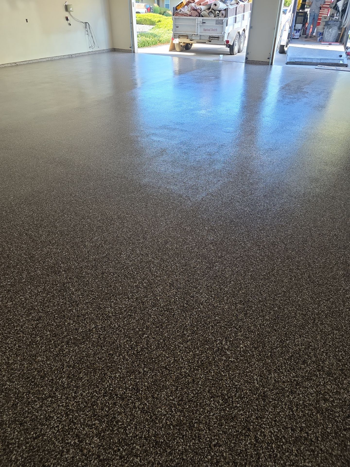 Simiron Autumn Brown Polyurea Garage Floor Coating in Paso Robles by MGP Coatings