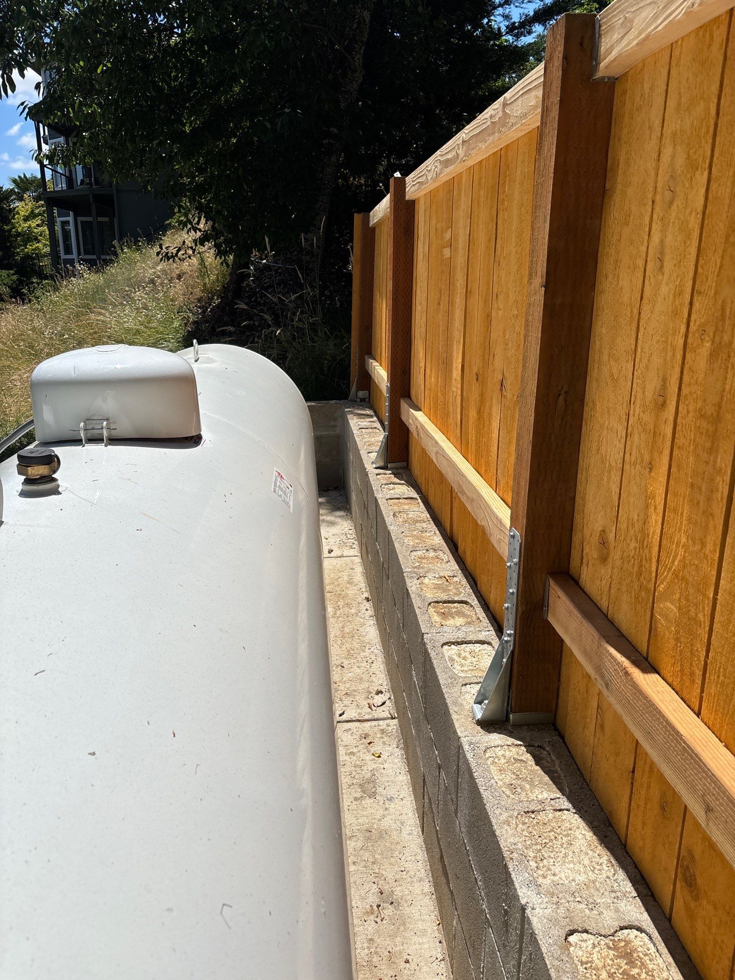 Concrete Pad & CMU Fencing by MV General Construction, LLC