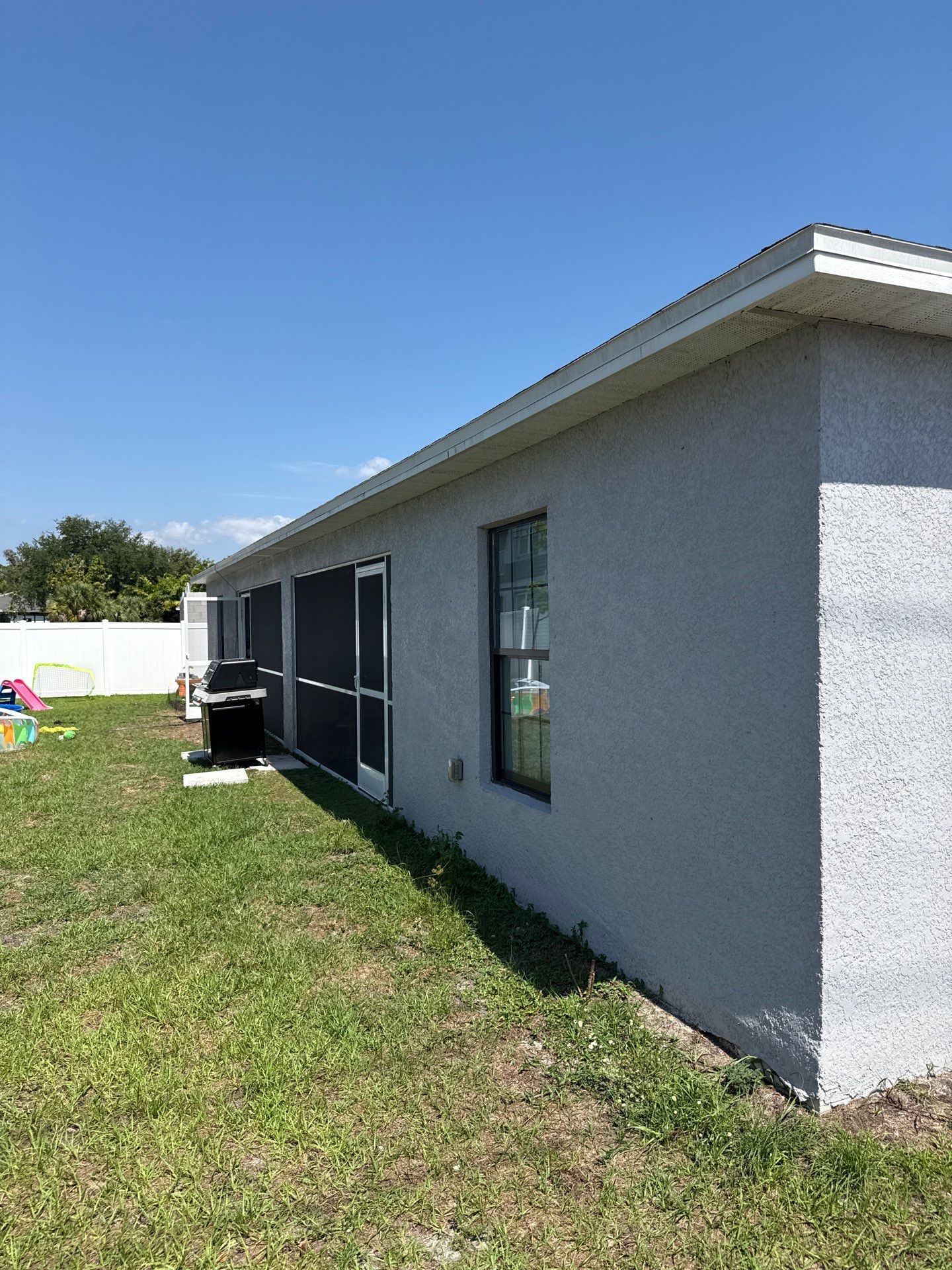 Seamless Aluminum Gutter Installation using K-Style Seamless Gutters in Cape Coral FL by Gutter Professors