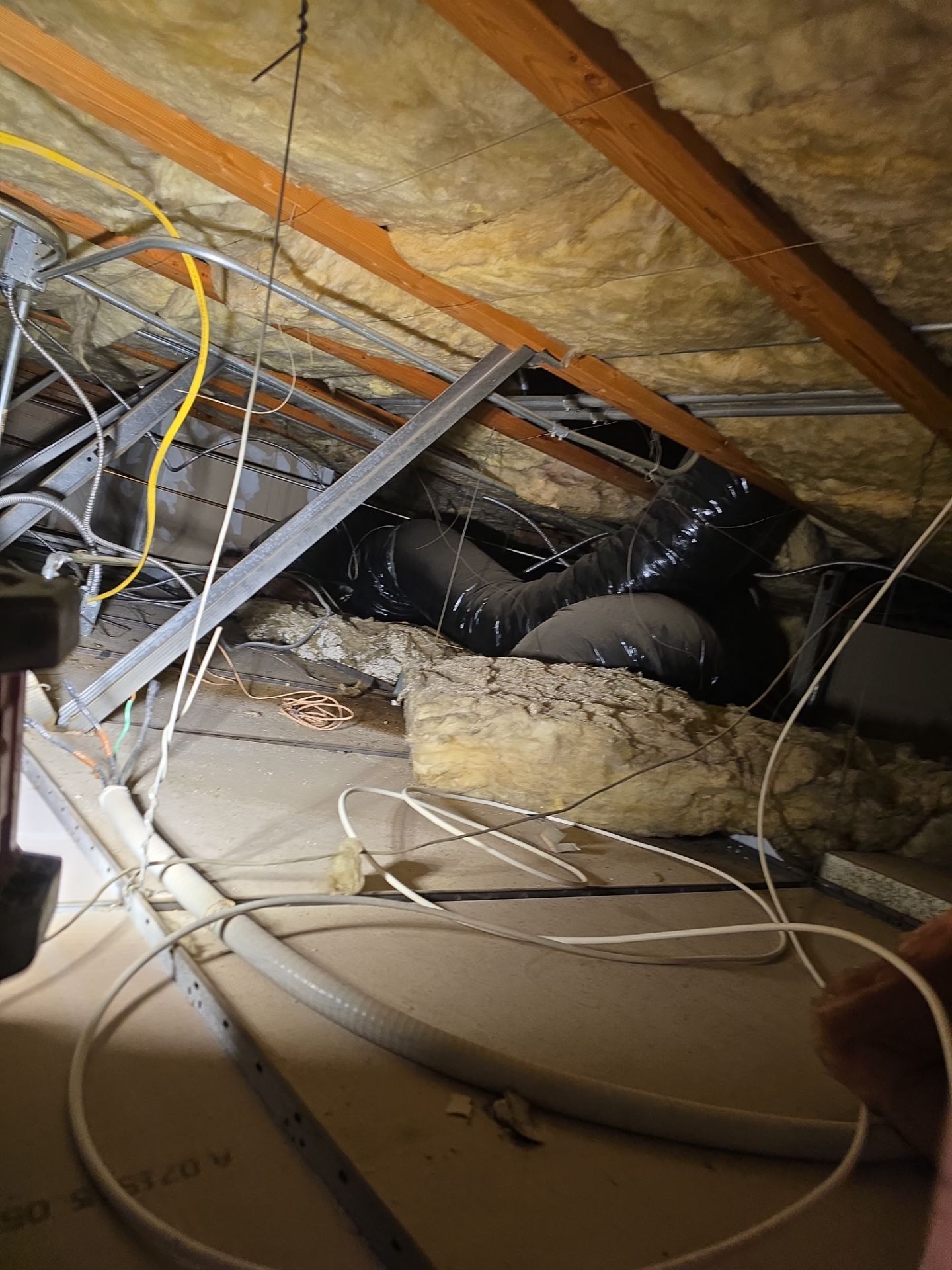 Installation of New Piping in Ceiling by Us Plumbing 