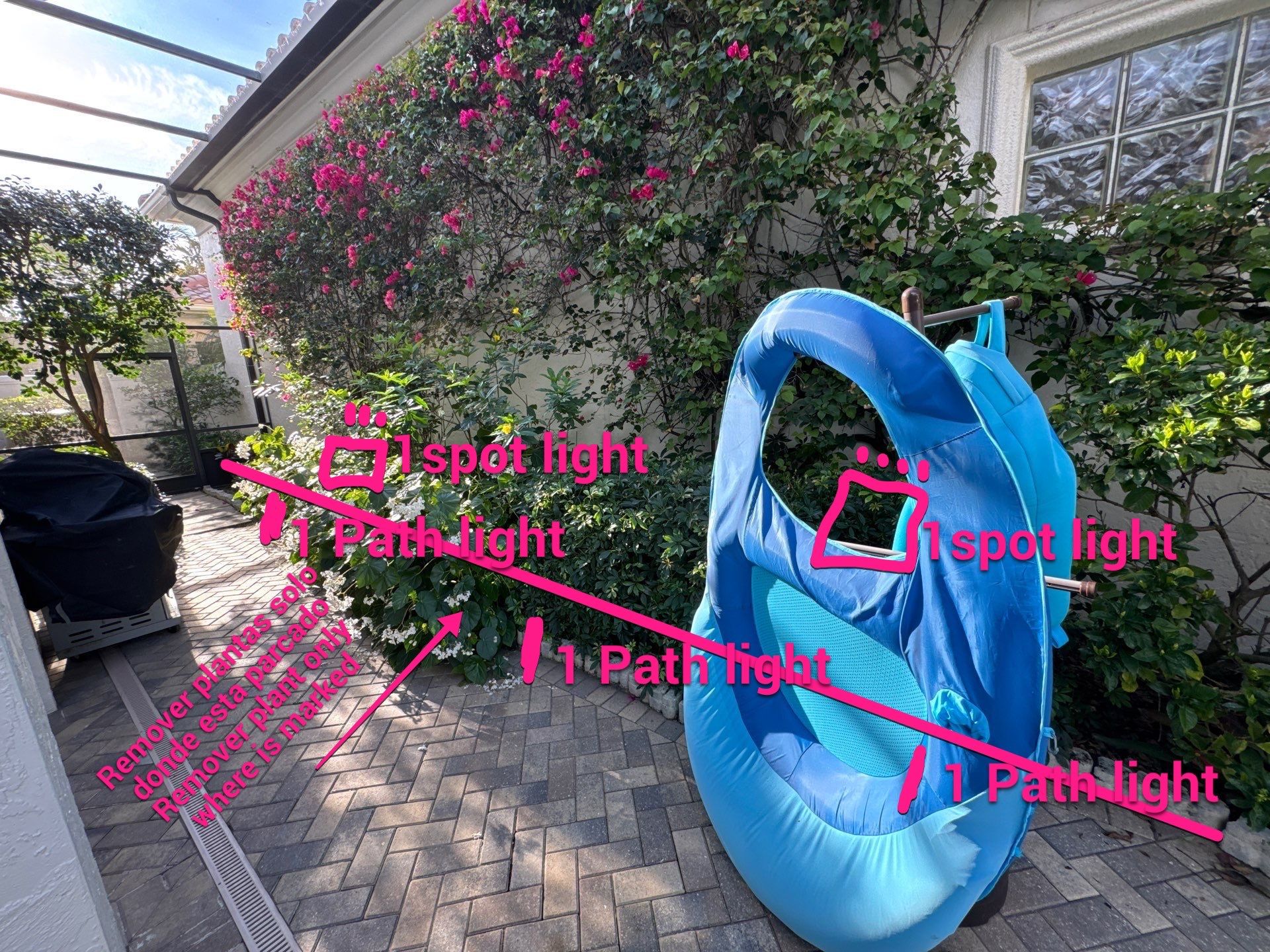 Pool Deck/Landscape/landscape lighting/pool coping/porcelain pavers/Pelican Marsh by Old Town Pavers Llc