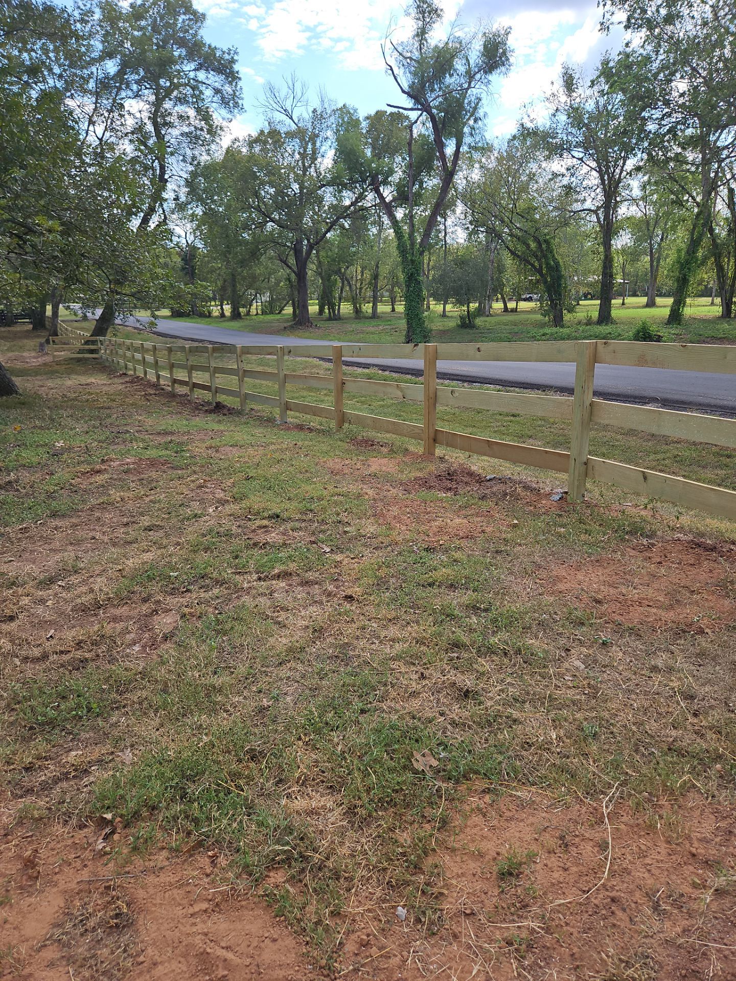 Ranch Style fence Plus Iron installation by Tim's Fences