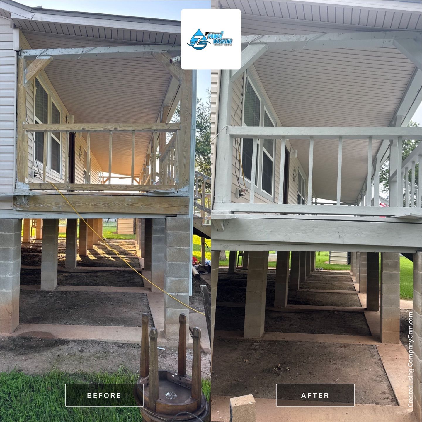 Elevated Deck Restoration and Staircase Refinishing in Rosharon, Texas by Zeal Power Washing